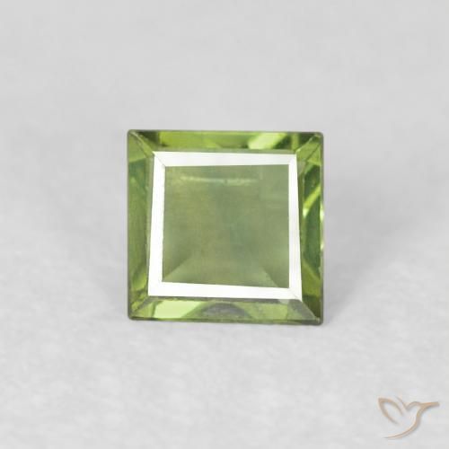 0.28ct Natürlicher Warmes Grün Saphir, Quadrat, VVS