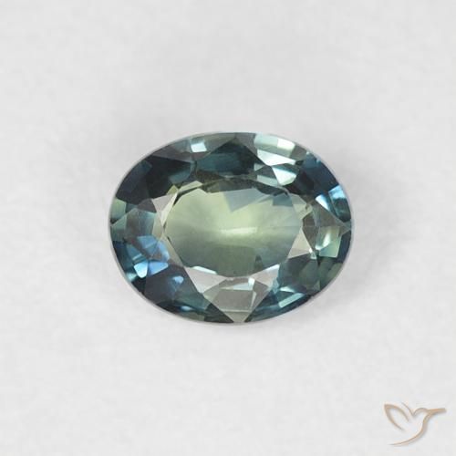 0.31ct Natürlicher grünlich-blau Saphir, Oval, VVS