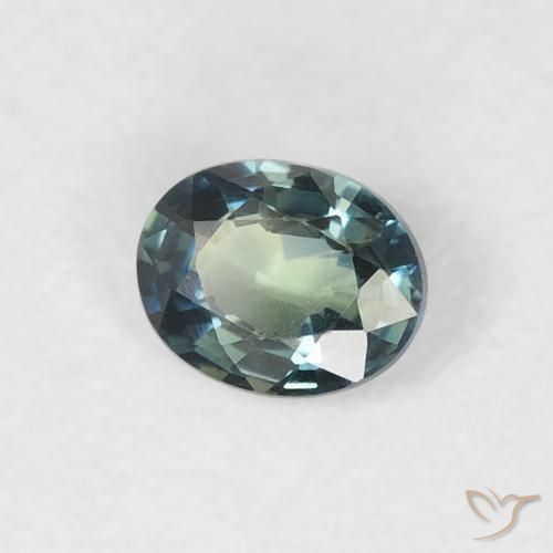 9,17 ctw natürlicher grünlich-blau Saphir, Oval, VVS