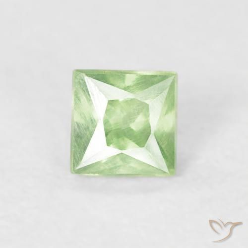 0.23ct Natürlicher Mittelgrün Saphir, Quadrat, VS