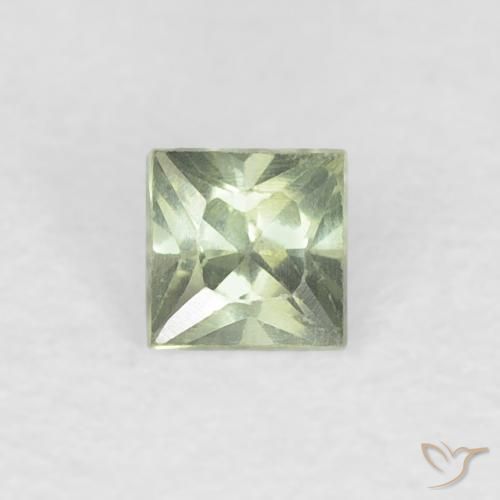 0.21ct Natürlicher hellgrün Saphir, Quadrat, VVS-VS