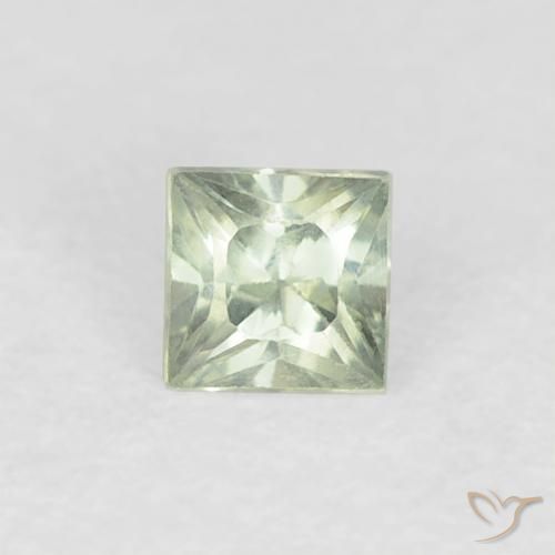 0.21ct Natürlicher Helles Salbeigrün Saphir, Quadrat, VVS-VS