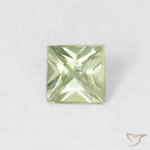 0.14ct Natürlicher Mittelgrün Saphir, Quadrat, VVS-VS
