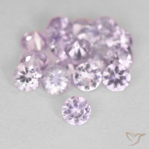 0.11ct Natürlicher Sehr helles Rosa-Lila Saphir, Runden, VS