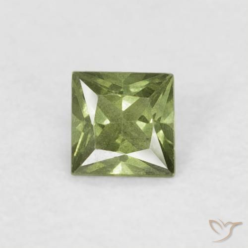 0.16ct Natürlicher Mittelgrün Saphir, Quadrat, VS