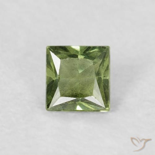 0.18ct Natürlicher Helles Waldgrün Saphir, Quadrat, VS