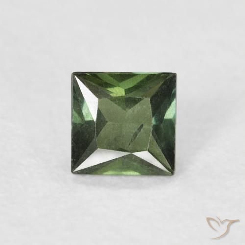 0.32ct Natürlicher tiefgrün Saphir, Quadrat, VS