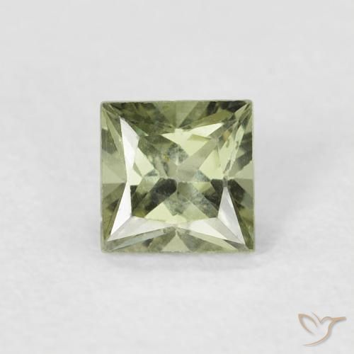 0.43ct Natürlicher Mittelgrün Saphir, Quadrat, VS
