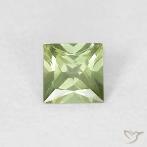 0.31ct Natürlicher Mittelgrün Saphir, Quadrat, VVS-VS