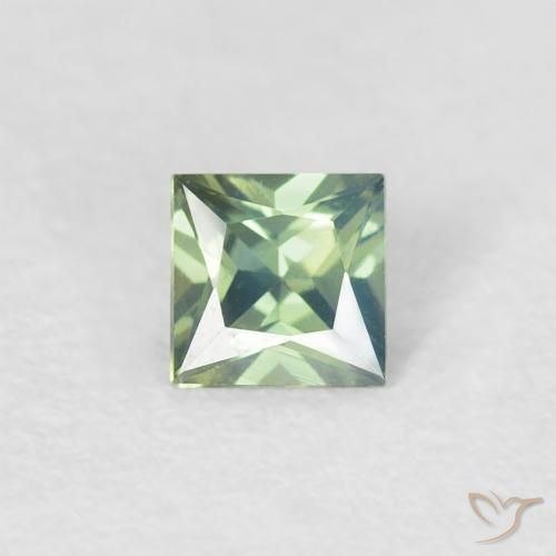 0.27ct Natürlicher Medium Light Green Saphir, Quadrat, VVS-VS