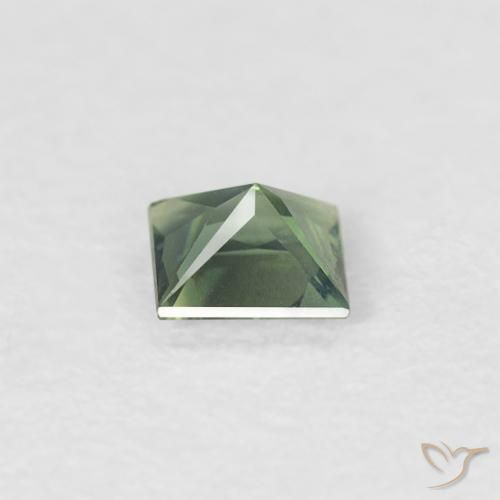 9,17 ctw natürlicher Medium Light Green Saphir, Quadrat, VVS-VS