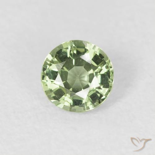 0.42ct Natürlicher Helles Salbeigrün Saphir, Runden, VVS-VS