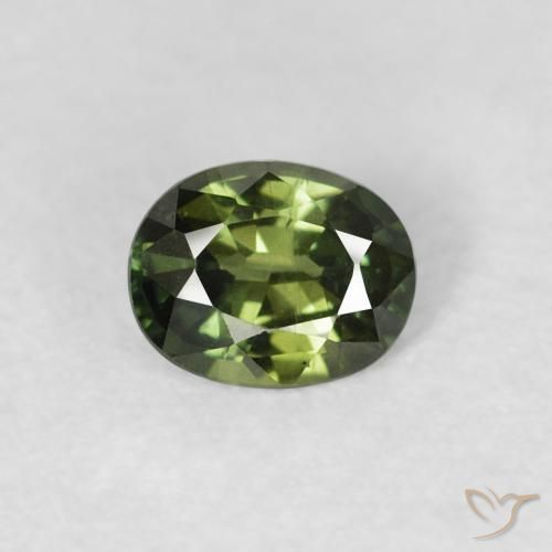 0.48ct Natürlicher Medium Light Green Saphir, Oval, VVS-VS