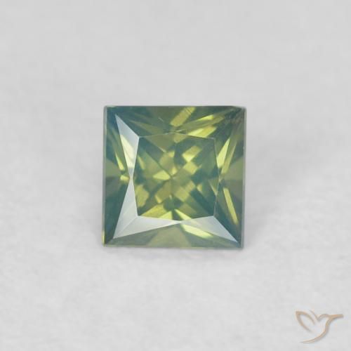 0.30ct Natürlicher tiefgrün Saphir, Quadrat, VVS-VS