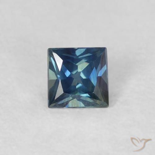 0.29ct Natürlicher dunkelblau Saphir, Quadrat, VVS-VS