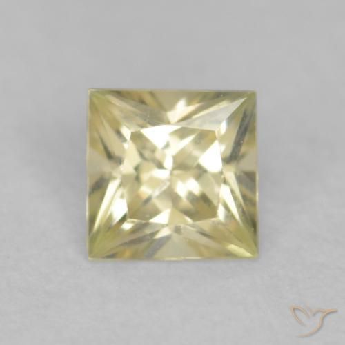 0.20ct Natürlicher Zitronengelb Saphir, Quadrat, VVS