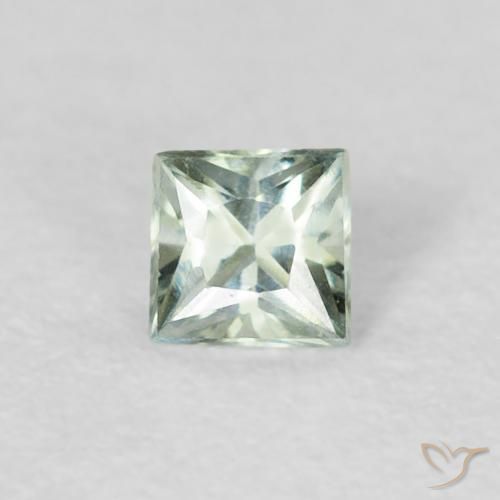 0.19ct Natürlicher Bläulich-grün Saphir, Quadrat, VVS