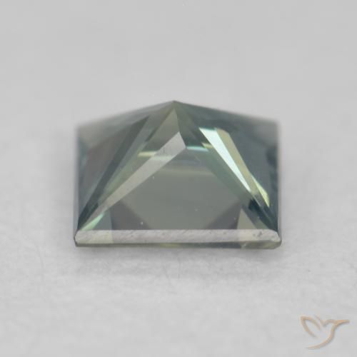 9,17 ctw natürlicher Mittelblaues Grün Saphir, Quadrat, VVS