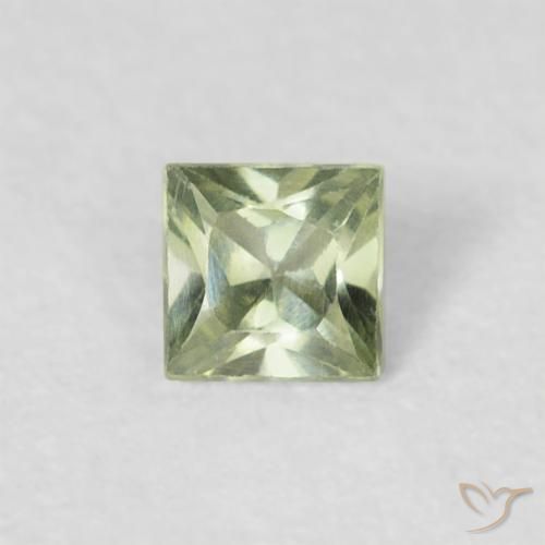 0.18ct Natürlicher hellgrün Saphir, Quadrat, VVS-VS
