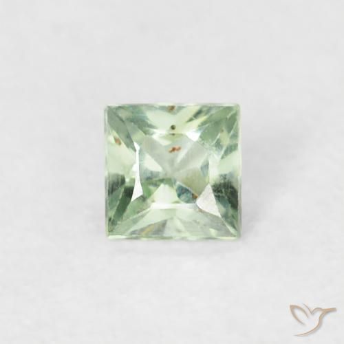 0.19ct Natürlicher Warmes Grün Saphir, Quadrat, VS