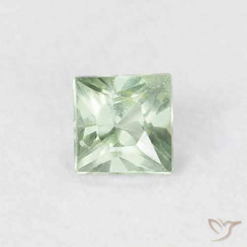 0.24ct Natürlicher hellgrün Saphir, Quadrat, VS