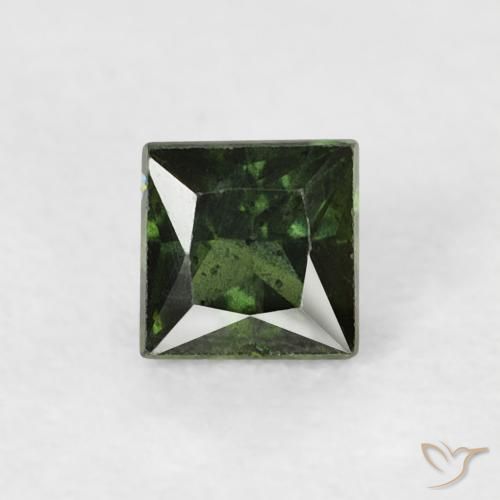 0.38ct Natürlicher Kühles Grün Saphir, Quadrat, VS