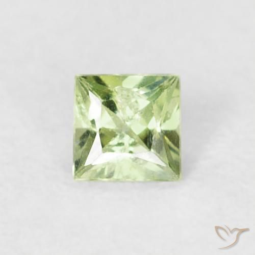 0.19ct Natürlicher Mittelgrün Saphir, Quadrat, VS
