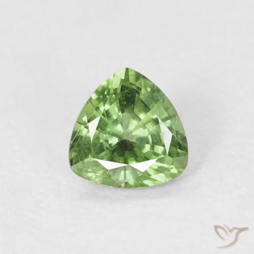 0.41ct Natürlicher Mittelgrün Saphir, Trillion, VS