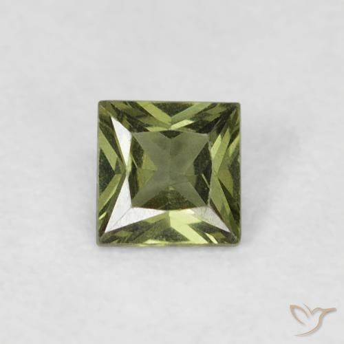 0.33ct Natürlicher Warmes Waldgrün Saphir, Quadrat, VS