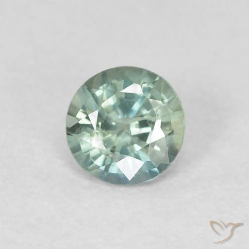 0.46ct Natürlicher hellgrün Saphir, Runden, VS