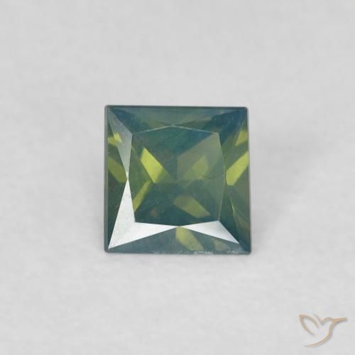 0.32ct Natürlicher tiefgrün Saphir, Quadrat, VS