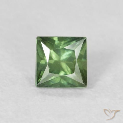 0.40ct Natürlicher tiefgrün Saphir, Quadrat, VS