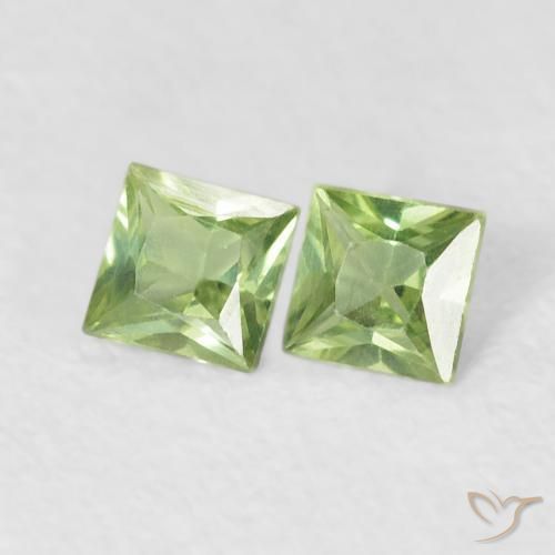 0.34 ct natürliche Mittelgrün Saphir-Edelsteine, Quadrat, VS
