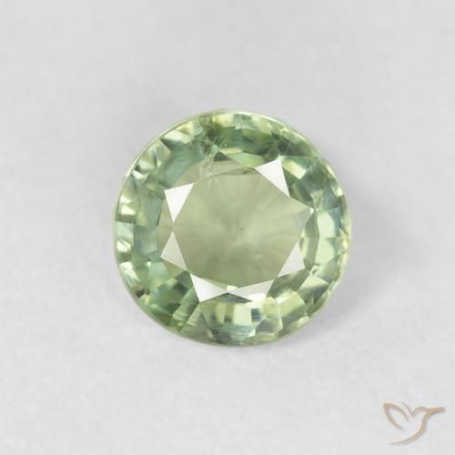 0.72ct Natürlicher hellgrün Saphir, Runden, VS