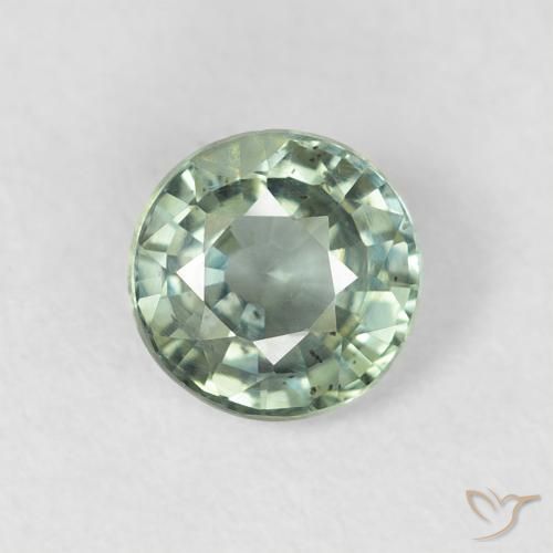 0.79ct Natürlicher Erdiges Grün Saphir, Runden, VS