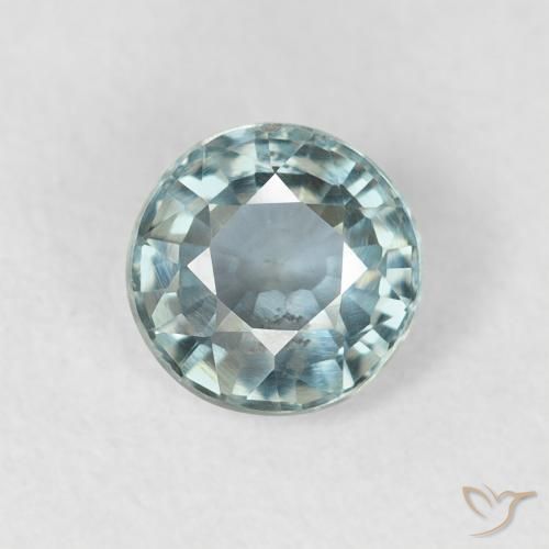 0.74ct Natürlicher Blaugrün Saphir, Runden, VS