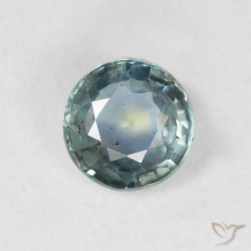 0.85ct Natürlicher Blaugrün Saphir, Runden, VS-SI