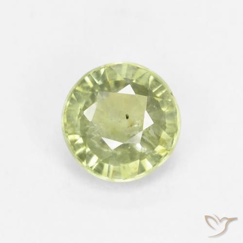 0.71ct Natürlicher limettengrün Saphir, Runden, VS