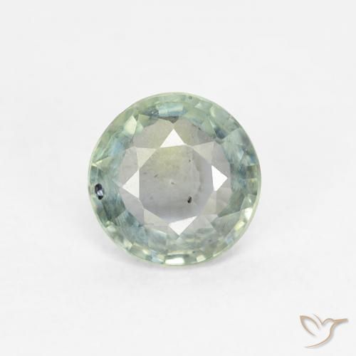 0.59ct Natürlicher Mittelgrün Saphir, Runden, VS