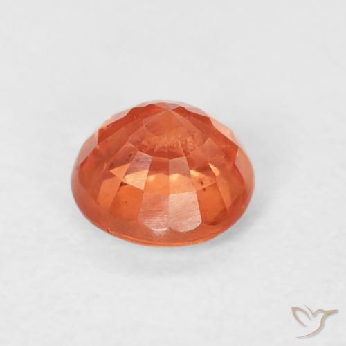 9,17 ctw natürlicher rötlich-orange Saphir, Runden, VS