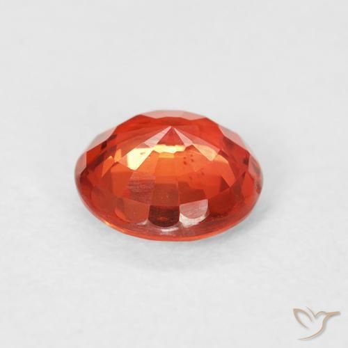 9,17 ctw natürlicher rötlich-orange Saphir, Runden, VS