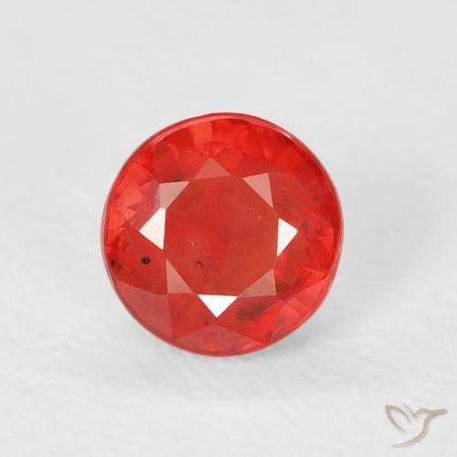 0.82ct Natürlicher Hellrot Saphir, Runden, VS