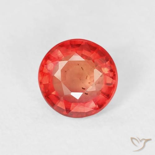 0.61ct Natürlicher Hellrot Saphir, Runden, VS