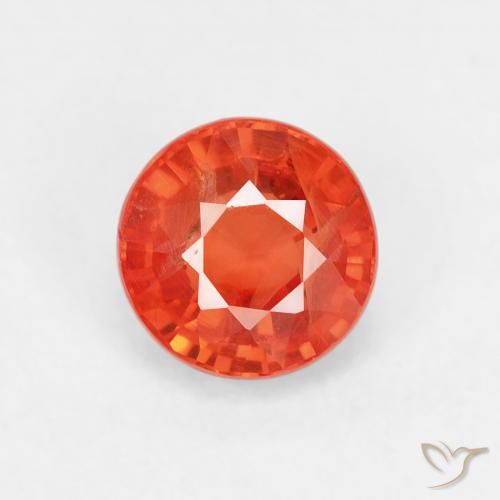 0.98ct Natürlicher Mittelrot Saphir, Runden, VS