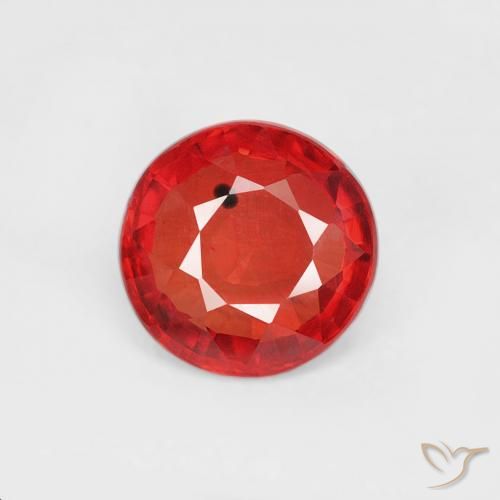 0.73ct Natürlicher Hellrot Saphir, Runden, VS