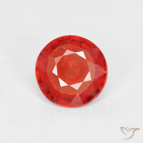 0.51ct Natürlicher Hellrot Saphir, Runden, VS
