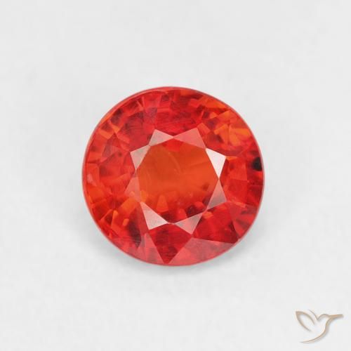 0.78ct Natürlicher Hellrot Saphir, Runden, VVS-VS