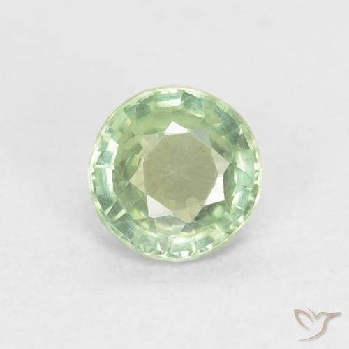 0.61ct Natürlicher hellgrün Saphir, Runden, VS