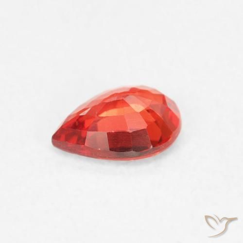 9,17 ctw natürlicher Leuchtendes Purpurrot-Orange Saphir, Birnenform, VVS-VS