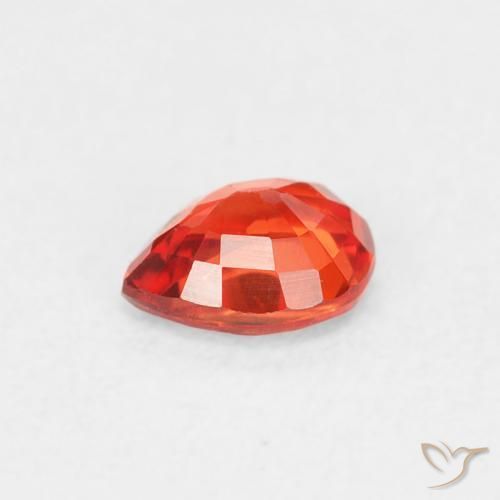 9,17 ctw natürlicher Leuchtendes Purpurrot-Orange Saphir, Birnenform, VVS-VS